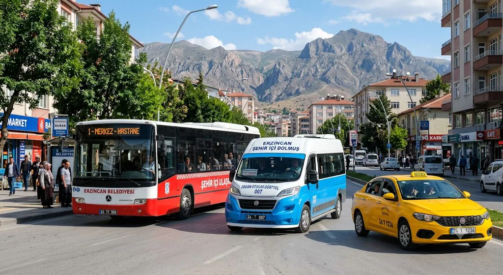 Erzincan'da Şehir İçi Ulaşım: Otobüs, Dolmuş ve Taksi Rehberi